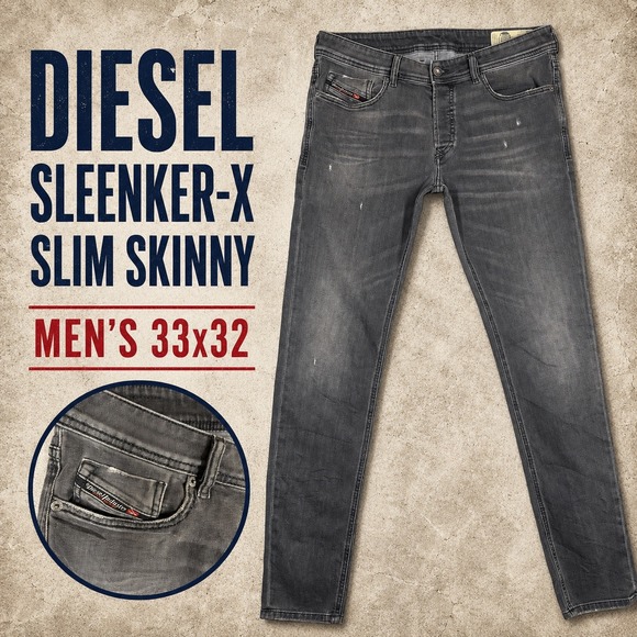 Diesel Other - Diesel Sleenker-X Slim Skinny Jeans Mens 33x32 Dark Gray Stretch Denim 069JR